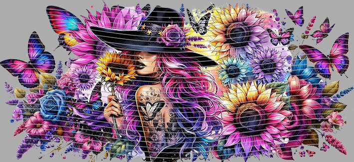 16oz Sunflower Girl-SU-338